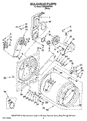 BULKHEAD PARTS, OPTIONAL PARTS (NOT INCLUDED) Diagram and Parts List for YMED5900TW0  Maytag Dryer