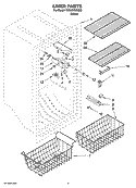 LINER PARTS Diagram and Parts List for EV250NXRQ03  Whirlpool Freezer