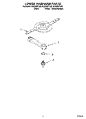LOWER WASHARM PARTS Diagram and Parts List for GU2300XTLB3  Whirlpool Dishwasher