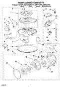 PUMP AND MOTOR PARTS Diagram and Parts List for KUDP01DLBS0  KitchenAid Dishwasher