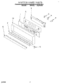 CONTROL PANEL, LITERATURE Diagram and Parts List for KEBS207BWH0  KitchenAid Wall Oven