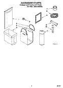 ACCESSORY  PARTS Diagram and Parts List for KUCC151LPA2  KitchenAid Trash Compactor