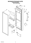 REFRIGERATOR DOOR PARTS Diagram and Parts List for KSRW25CTMK00  KitchenAid Refrigerator