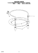 HEATER PARTS Diagram and Parts List for GU2600XTPB1  Whirlpool Dishwasher