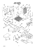UNIT Diagram and Parts List for 4KSRS27CHT02  KitchenAid Refrigerator