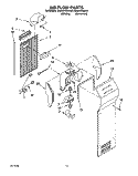 AIR FLOW Diagram and Parts List for RS22BRXBW00  Roper Refrigerator