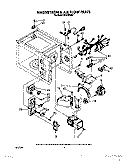 MAGNETRON AND AIR FLOW, OPTIONAL Diagram and Parts List for MT2150XW1  Whirlpool Microwave