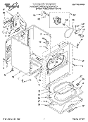 SECTION Diagram and Parts List for LER5636EZ3  Whirlpool Dryer