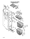 FREEZER LINER Diagram and Parts List for KSRS27QWWH00  KitchenAid Refrigerator