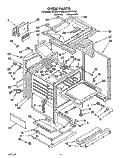 OVEN Diagram and Parts List for SF367PEYN0  Whirlpool Range