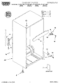 CABINET, LITERATURE Diagram and Parts List for RT12VKXHN01  Roper Refrigerator