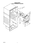 LINER Diagram and Parts List for RT14DKYYW00  Roper Refrigerator