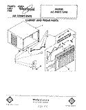 CABINET AND FRONT PARTS Diagram and Parts List for ACH082XM0  Whirlpool Air Conditioner