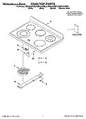 COOKTOP PARTS Diagram and Parts List for KERA205PSS5  KitchenAid Range