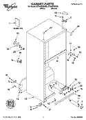 CABINET PARTS Diagram and Parts List for ET9AHTXMT00  Whirlpool Refrigerator