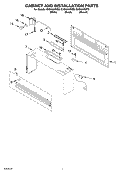 CABINET AND INSTALLATION PARTS Diagram and Parts List for GH8155XMQ0  Whirlpool Microwave