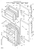 DOOR Diagram and Parts List for RT14BKYFN02  Whirlpool Refrigerator