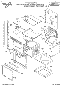OVEN Diagram and Parts List for RBD306PDB2  Whirlpool Wall Oven