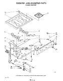 COOK TOP AND MANIFOLD , LITERATURE Diagram and Parts List for SF3021ERW1  Whirlpool Range