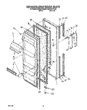 REFRIGERATOR DOOR Diagram and Parts List for RS22BRXAW00  Roper Refrigerator