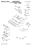 HOOD PARTS Diagram and Parts List for KHTU765RSS0  KitchenAid Range Hood