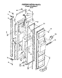 FREEZER DOOR Diagram and Parts List for KSRB22QABL10  KitchenAid Refrigerator