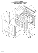 DOOR Diagram and Parts List for RF378LXKT0  Whirlpool Range