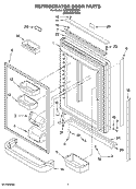 REFRIGERATOR DOOR PARTS Diagram and Parts List for KBRP20ERSS01  KitchenAid Refrigerator