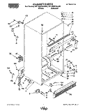 CABINET Diagram and Parts List for RT18DKXAW00  Roper Refrigerator