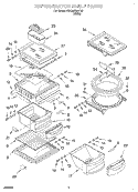 REFRIGERATOR SHELF Diagram and Parts List for 3XKGN7050F03  Whirlpool Refrigerator