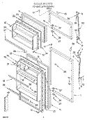 DOOR Diagram and Parts List for TT14DKXEW12  Estate Refrigerator