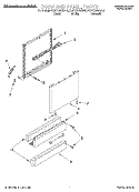 DOOR AND PANEL Diagram and Parts List for KUDY24SEAL5  KitchenAid Dishwasher