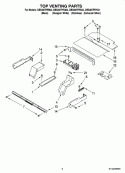 TOP VENTING PARTS, OPTIONAL PARTS Diagram and Parts List for GBS307PRB03  Whirlpool Wall Oven
