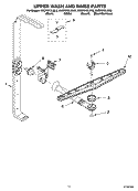 UPPER WASH AND RINSE PARTS Diagram and Parts List for KUDP01DLBS0  KitchenAid Dishwasher