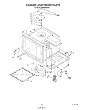CABINET AND HINGE Diagram and Parts List for SM958PEPW1  Whirlpool Range