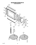 MICROWAVE DOOR Diagram and Parts List for KEMS376TWH2  KitchenAid Microwave Oven Combo