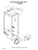 REFRIGERATOR LINER PARTS Diagram and Parts List for ED5PVEXWS12  Whirlpool Refrigerator