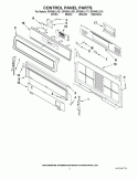 CONTROL PANEL PARTS Diagram and Parts List for GFG461LVT1  Whirlpool Range