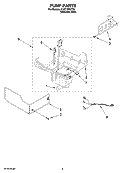 PUMP PARTS Diagram and Parts List for KUIC18PNTS0  KitchenAid Ice Maker