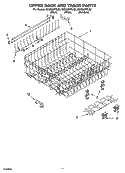 UPPER RACK AND TRACK PARTS Diagram and Parts List for GU2300XTLS2  Whirlpool Dishwasher
