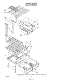 SHELF Diagram and Parts List for ET18HKXSW0A  Whirlpool Refrigerator