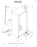 CABINET Diagram and Parts List for EV150CXRW0  Whirlpool Freezer