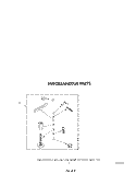 MISCELLANEOUS Diagram and Parts List for LA7980XSW0  Whirlpool Washer