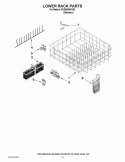 LOWER RACK PARTS Diagram and Parts List for KUDE60HXSS2  KitchenAid Dishwasher