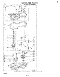 GEARCASE Diagram and Parts List for CA1300XKW0  Whirlpool Washer