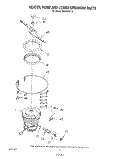 HEATER,, PUMP AND LOWER SPRAY ARM Diagram and Parts List for DU8900XT2  Whirlpool Dishwasher