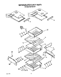 Part Location Diagram of 1113543 Whirlpool FRAME-SHLF