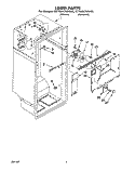 LINER Diagram and Parts List for RT18AKXAW00  Roper Refrigerator