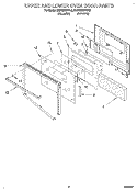UPPER AND LOWER OVEN DOOR Diagram and Parts List for KEBS276YBL3  KitchenAid Wall Oven