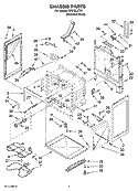 CHASSIS PARTS Diagram and Parts List for RF272LXTD1  Whirlpool Range